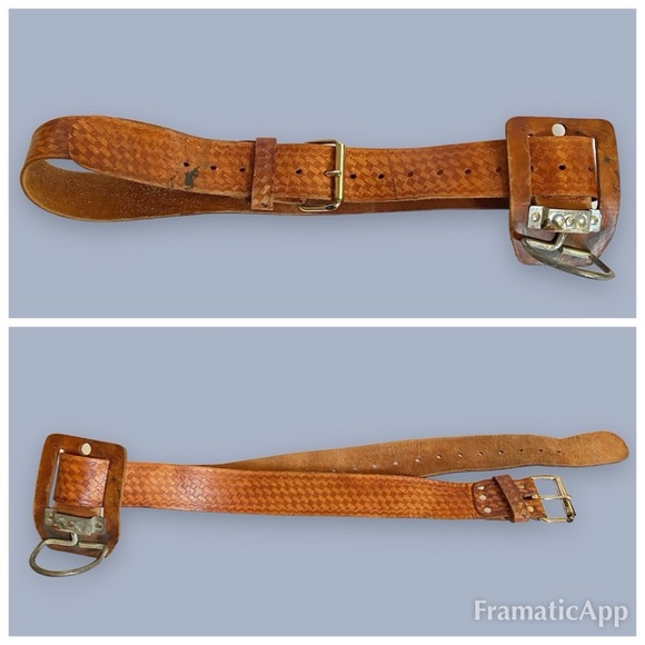 Vintage Hand Tooled Leather Belt w/ Action Leathercraft Superswinger Hammer Loop - Picture 3 of 12